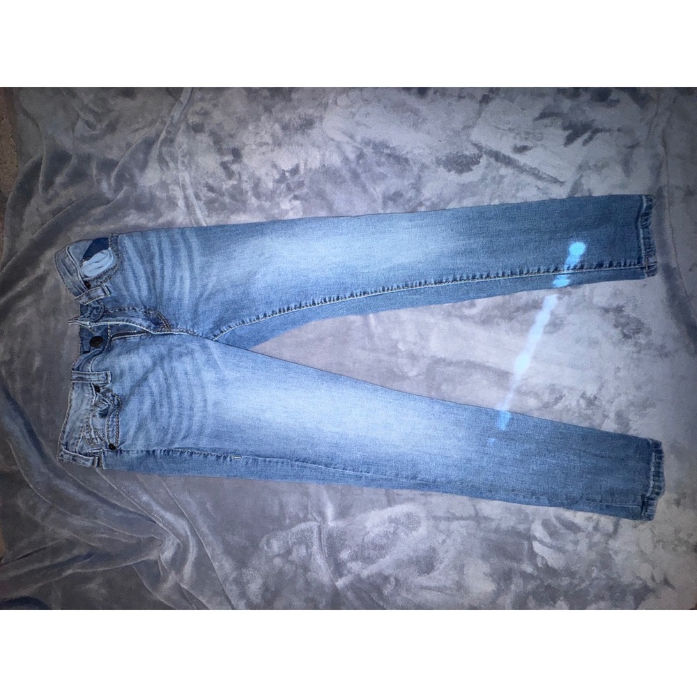 True Religion Jennie Curvy Mid Rise Skinny Jeans Blue Denim 28